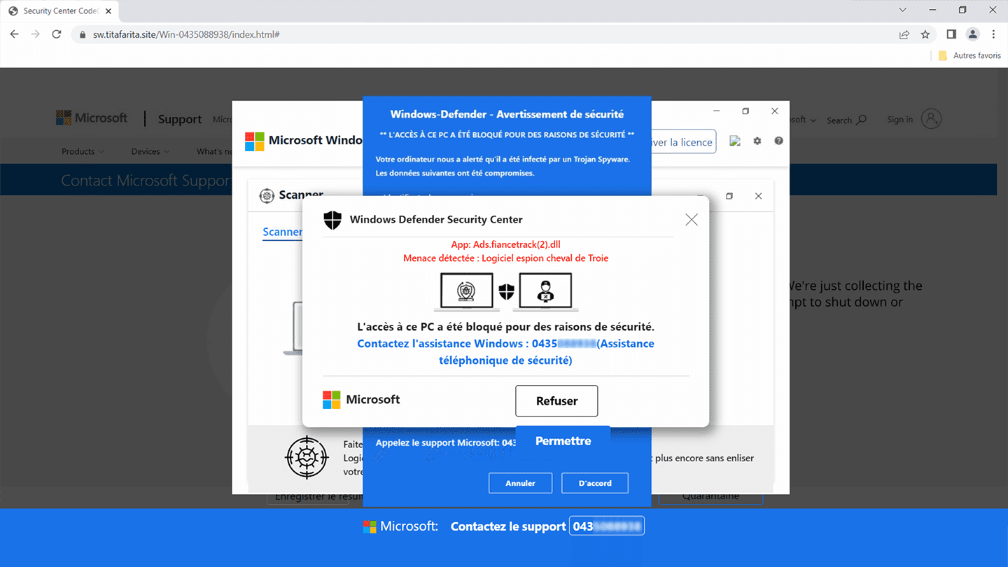 Windows Defender - Faux virus